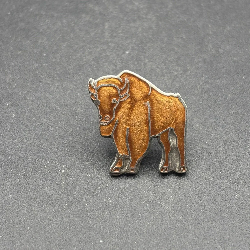 Bison Buffalo Animal Lapel Hat‎ Pin
